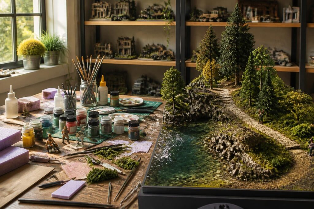 Réaliser un diorama : guide pas-à-pas du décor à la mise en scène
