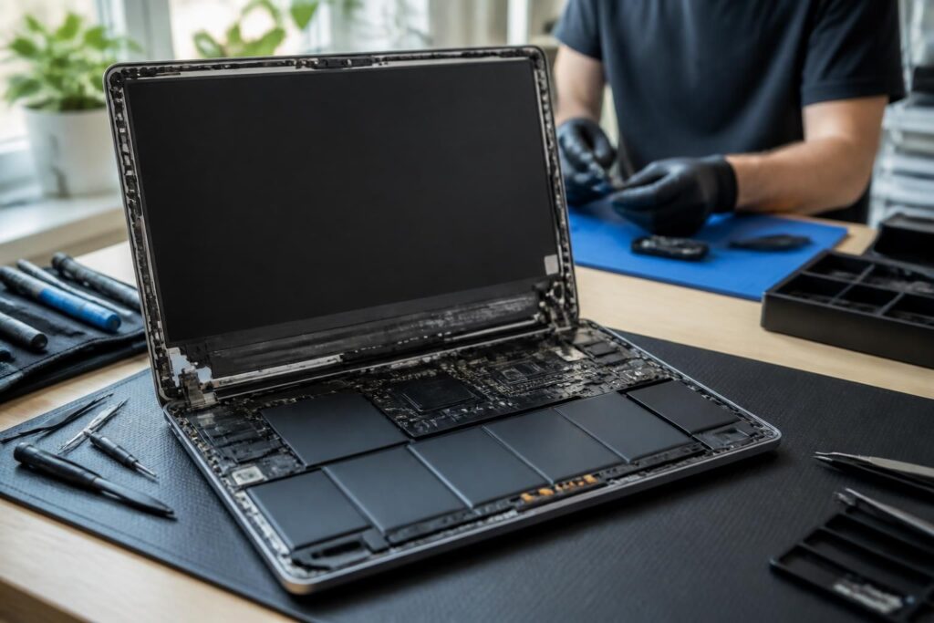 découvrez comment réparer et entretenir votre macbook pro a2485, avec des conseils sur l'écran, la batterie et les tarifs pour une maintenance efficace et économique.