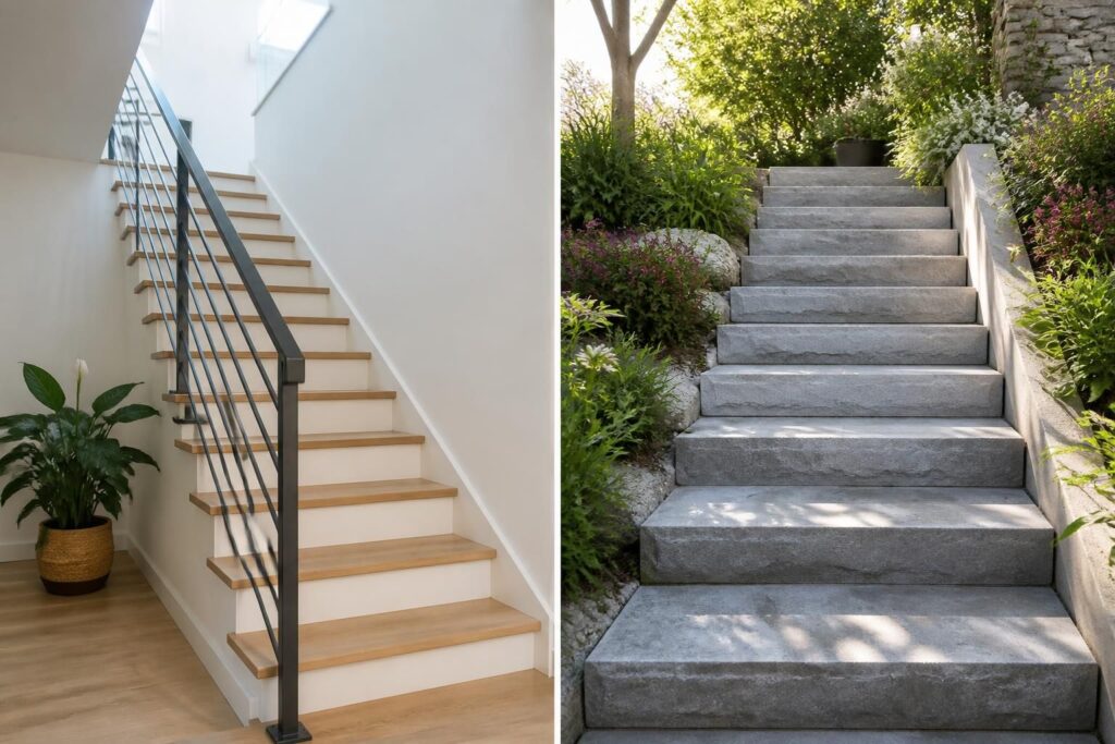 découvrez comment habiller et recouvrir efficacement vos escaliers en béton, que ce soit à l'intérieur ou à l'extérieur, avec des matériaux adaptés pour un rendu esthétique et durable.