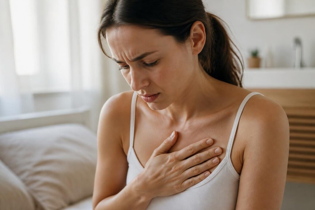 découvrez comment différencier la douleur à la poitrine liée aux règles de celle liée à la grossesse, avec des conseils pour mieux comprendre vos symptômes.