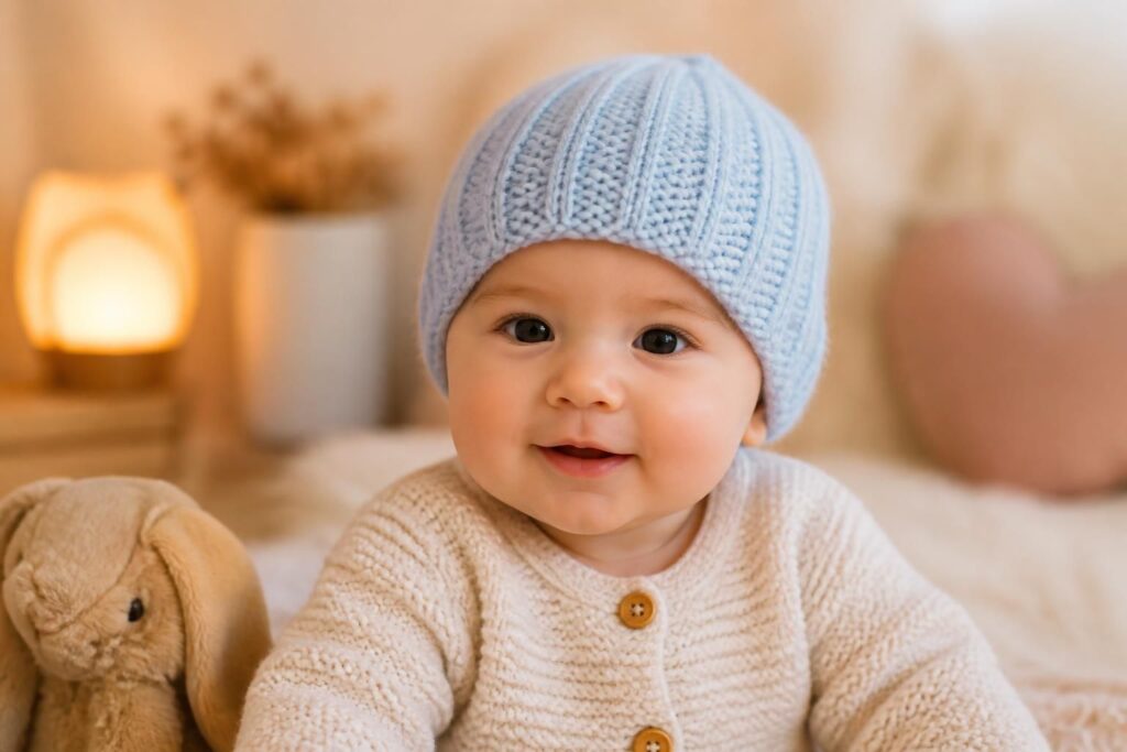 Modèle tricot bonnet bébé facile et gratuit pour débutants