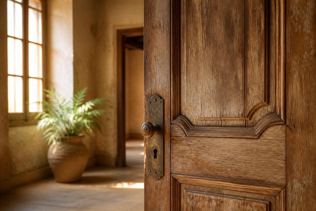 Porte ancienne intérieure en bois : conseils pour restaurer et acheter d’occasion