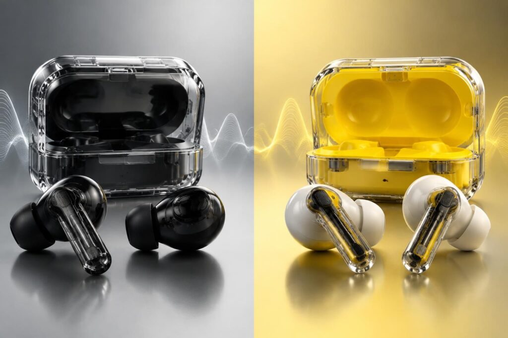 comparez les nothing ear et ear (a) : différences de fonctionnalités, confort, autonomie et qualité sonore pour choisir les écouteurs adaptés à vos besoins.