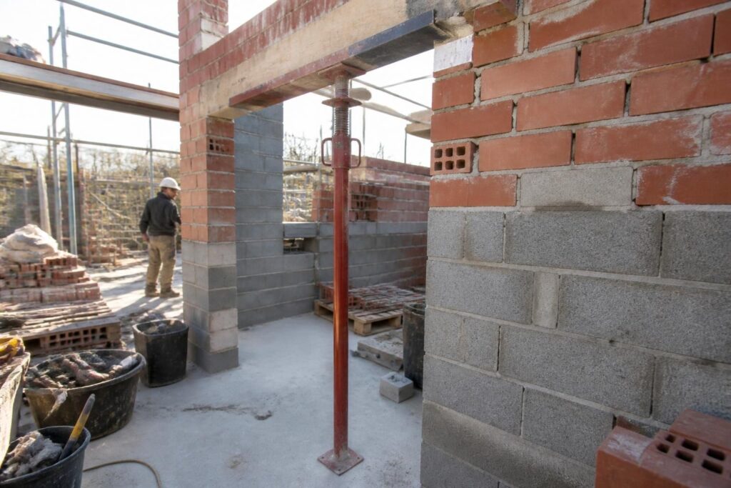 Un étai en maçonnerie : définition et utilisation sur chantier