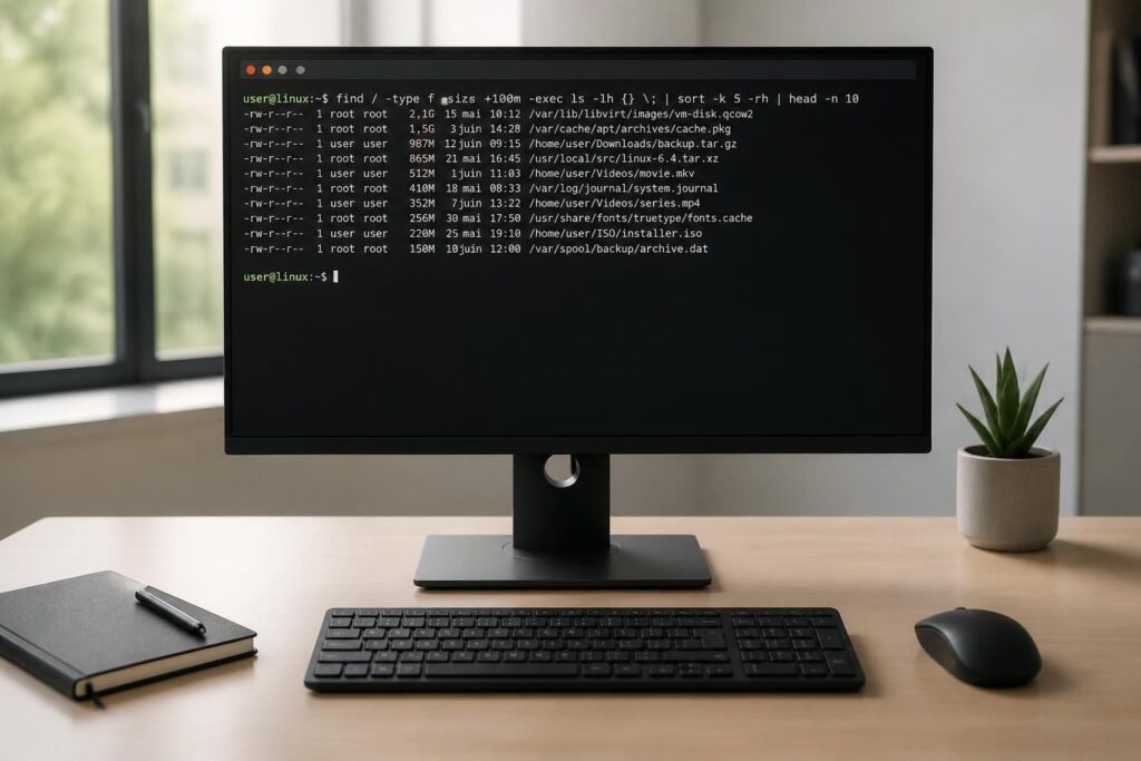 apprenez à utiliser les commandes linux pour localiser rapidement les fichiers volumineux et optimiser l'espace de stockage sur votre système.