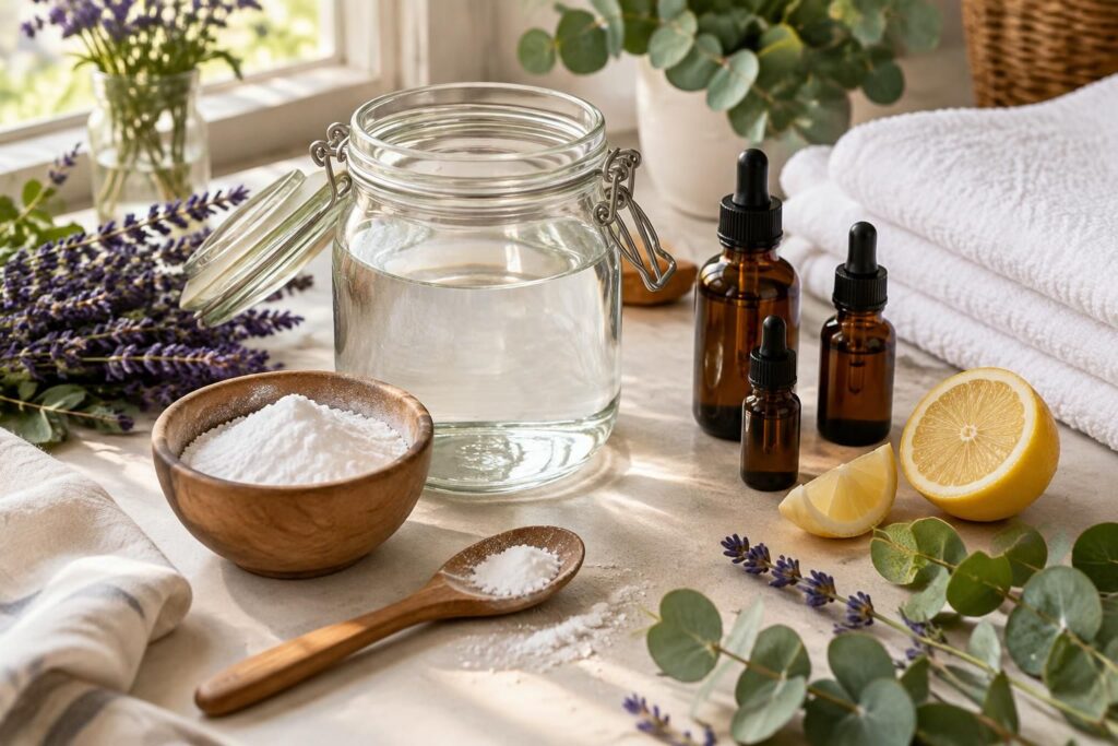 Adoucissant maison parfumé : recettes naturelles au vinaigre et bicarbonate