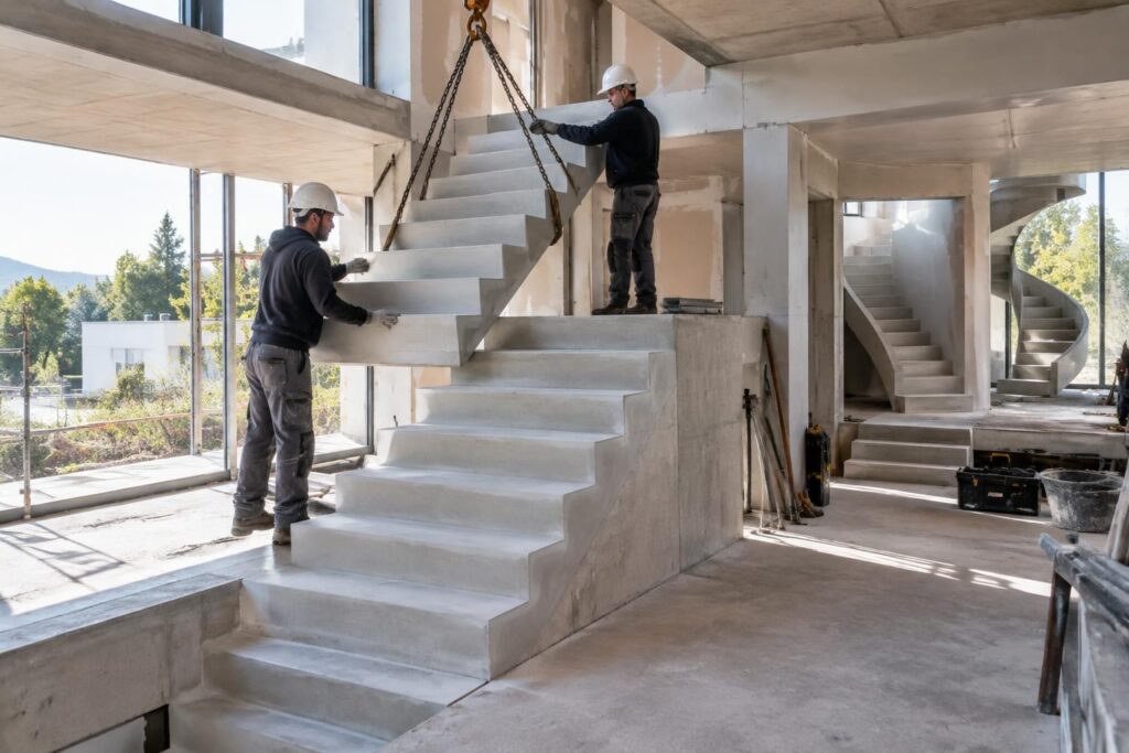 Escalier en béton préfabriqué : types, prix et installation