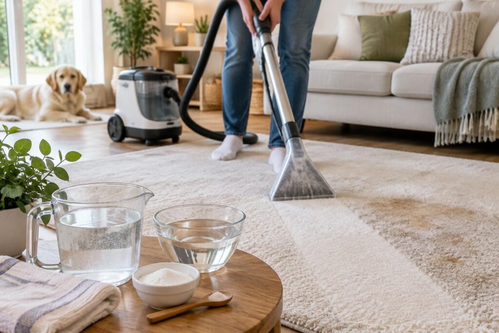 Produit maison pour aspirateur injecteur extracteur : recettes efficaces